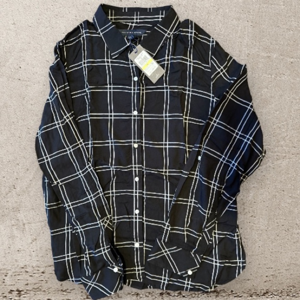 NWT Tommy Hilfiger Heritage Plaid Button Down Shirt Size Medium